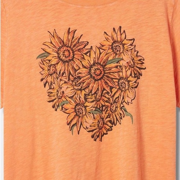 Torrid Sunflower Heart Vintage Cotton Slub Crew Neck Tee Size 00 - Picture 3 of 9